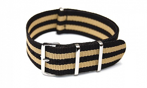 NATO Strap - Béžová / černá