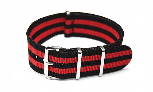 NATO Strap - Červená / černá