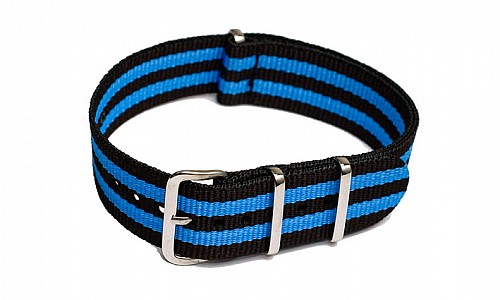 NATO Strap - Modrá / černá