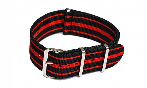 NATO Strap - Černá / červená