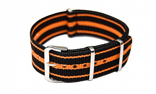 NATO Strap - Černá / oranžová