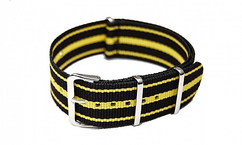 NATO Strap - Černá / žlutá