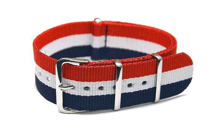 Řemínek k hodinkám NATO Strap - France - šíře 18 mm