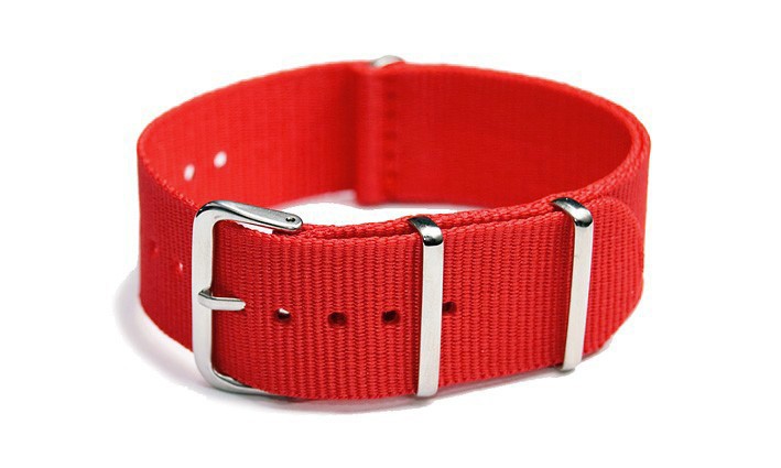 Řemínek k hodinkám NATO Strap - Červená - šíře 22 mm