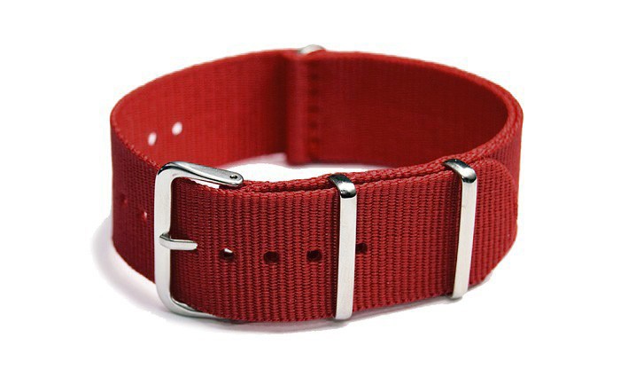 Řemínek k hodinkám NATO Strap - Vínová - šíře 22 mm