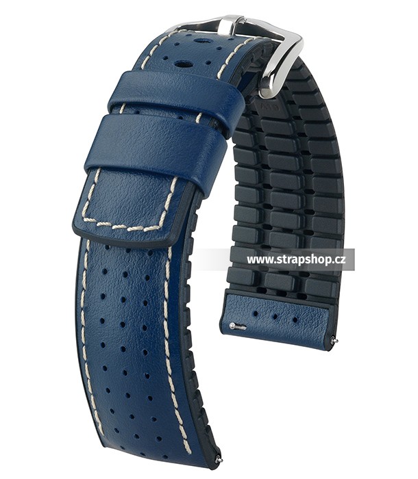 Řemínek k hodinkám HIRSCH Tiger - modrá (80) 18 mm