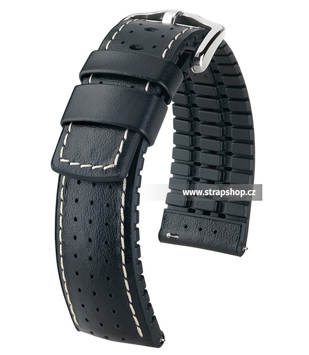Řemínek k hodinkám HIRSCH Tiger - černá (50) 22 mm