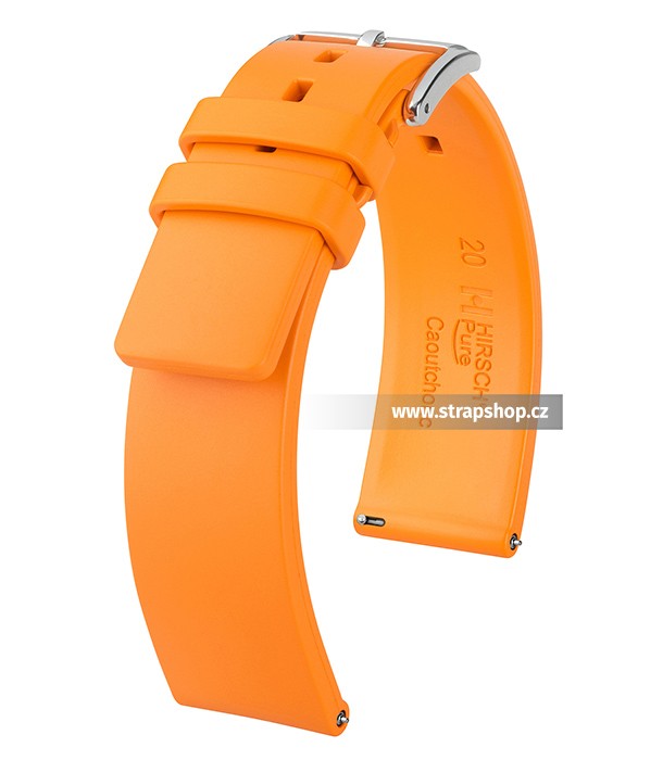 Řemínek k hodinkám HIRSCH Pure - oranžová (76) 22 mm pánský