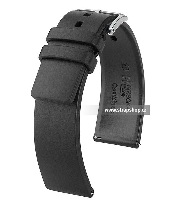 Řemínek k hodinkám HIRSCH Pure XL - černá (50) 18 mm
