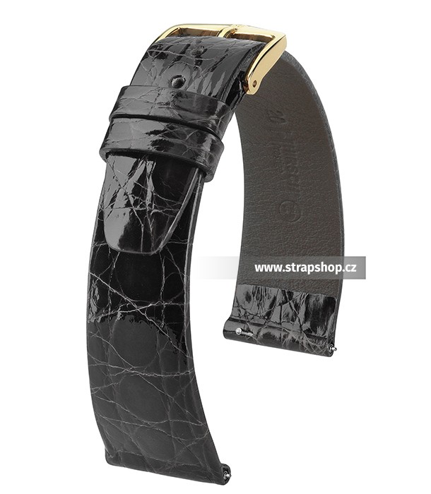 Řemínek k hodinkám HIRSCH Prestige - černá (50) 20 mm pánský