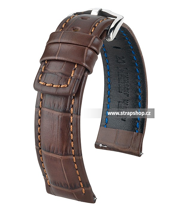 Řemínek k hodinkám HIRSCH Grand Duke XL - hnědá (10) 20 mm