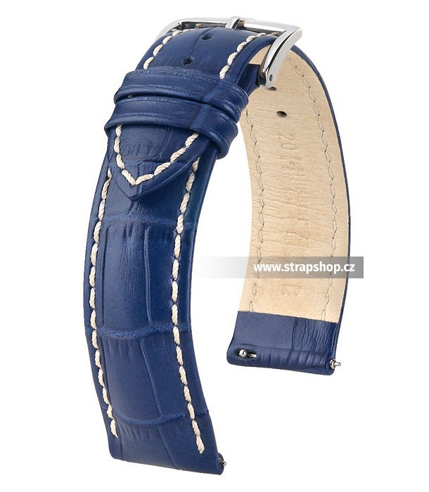 Řemínek k hodinkám HIRSCH Modena - modrá (80) 22 mm pánský