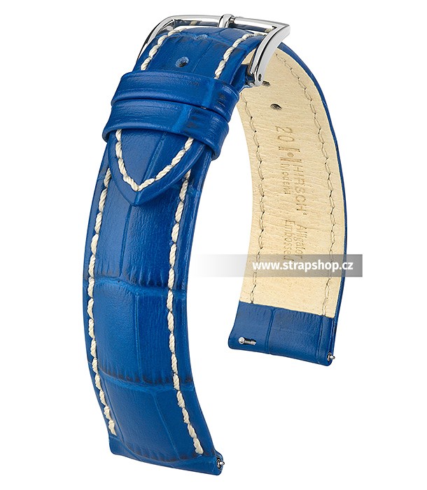 Řemínek k hodinkám HIRSCH Modena - královská modrá (85) 22 mm pánský