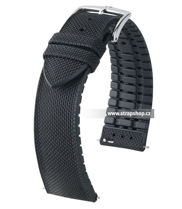 Řemínek k hodinkám HIRSCH Arne - černá (50) 18 mm