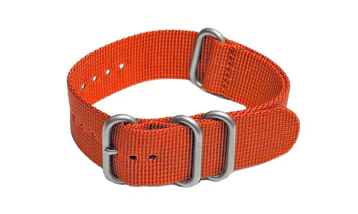 Řemínek k hodinkám ZULU Strap - Oranžová - šíře 24 mm