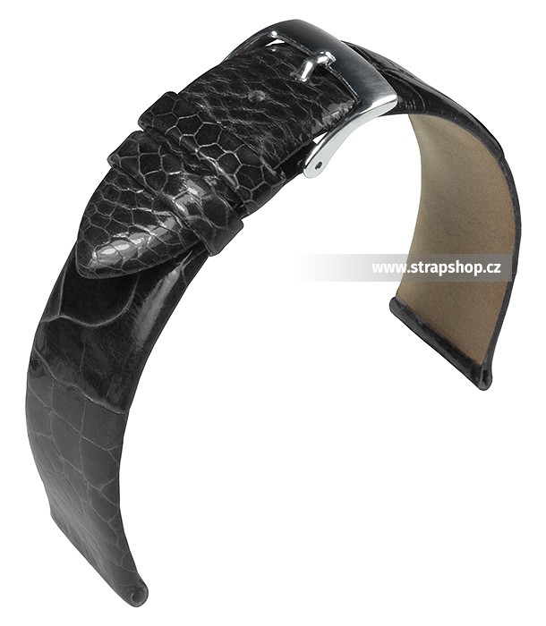 Řemínek k hodinkám BARINGTON Ostrich leg - černá (10) 16 mm pánský