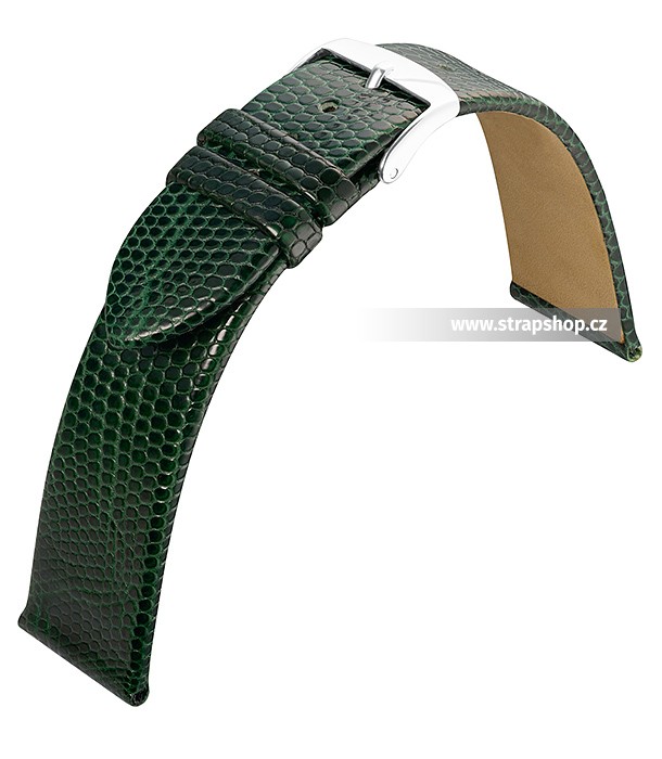 Řemínek k hodinkám BARINGTON Lizard - zelená (60) 18 mm pánský