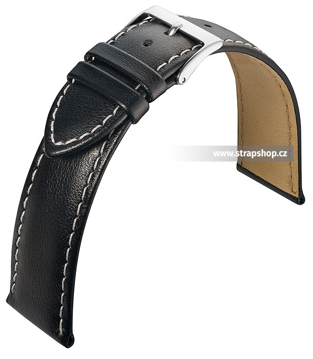 Řemínek k hodinkám EULIT Taurus - černá / bílá (01) 20 mm pánský