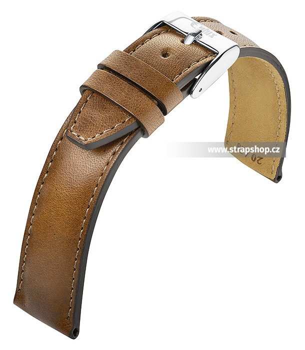 Řemínek k hodinkám EULUX Cavallo Sport - hnědá (28) 20 mm