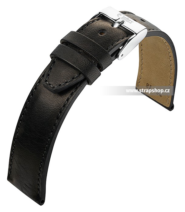 Řemínek k hodinkám EULUX Cavallo Sport - černá (10) 22 mm