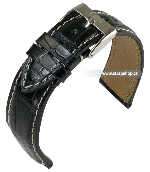 Řemínek k hodinkám EULUX Alligator Highline - černá (10) 18 mm