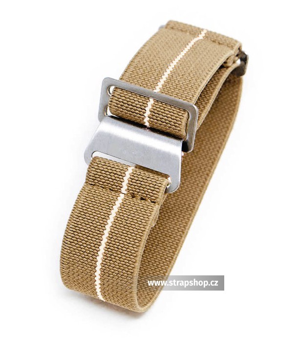 Řemínek k hodinkám Parachute Strap - Khaki / bílá - šíře 20 mm