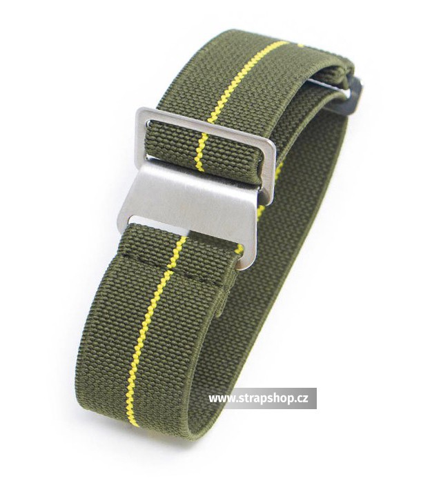 Řemínek k hodinkám Parachute Strap - Zelená / žlutá - šíře 22 mm