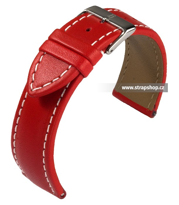Řemínek k hodinkám BARINGTON Chronomaster - červená (40) 20 mm
