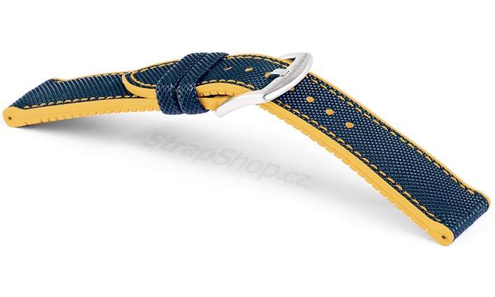 Řemínek k hodinkám Campagnolo Extreme - žlutá / modrá (04) 20 mm