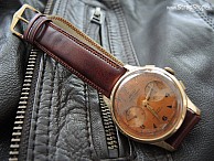 HIRSCH Ascot - zlatohnědá - Aureole Chronographe Suisse 60. léta