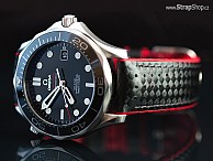 HIRSCH Ayrton - černá/červená - Omega Seamaster