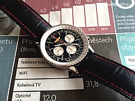 HIRSCH George - černá RS - Breitling Navitimer B01