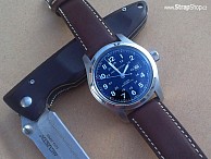 HIRSCH Mariner - hnědá - Hamilton Khaki Automatic