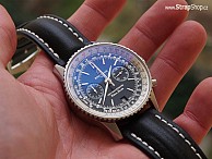 HIRSCH Heavy Calf - černá - Breitling Navitimer 125th Anniversary