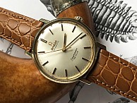 HIRSCH Aristocrat - zlatohnědá - Omega Seamaster De Ville, rok 1965
