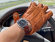 HIRSCH Rally - Zlatohnědá - Omega Speedmaster Moonwatch