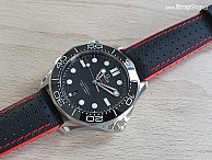 HIRSCH Robby - Černá / červená - Omega Seamaster Diver 300M