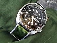 NATO Premium- černá / šedá - Seiko Prospex SRPE03