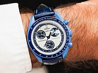 HIRSCH George - modrá - MoonSwatch Super Blue Moonphase