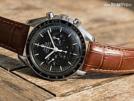 HIRSCH Duke - zlatohnědá - Omega Speedmaster Moonwatch