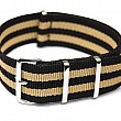 NATO Strap - Béžová / černá