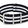 NATO Strap - Bílá / černá