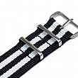 NATO Strap - Bílá / černá