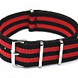 NATO Strap - Červená / černá