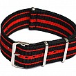 NATO Strap - Černá / červená