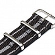 NATO Strap - Černá / šedá