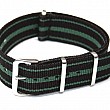 NATO Strap - Černá / zelená