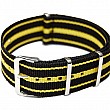 NATO Strap - Černá / žlutá