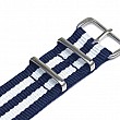 NATO Strap - Bílá / modrá